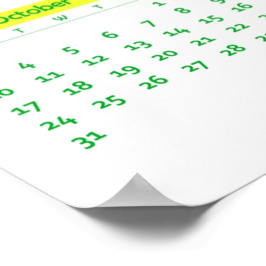 Kalender 2027 poster (Hoek)