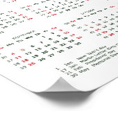 Kalender 202 voor bedrijf, voeg uw logo, website t poster (Hoek)