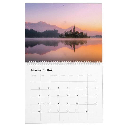 Kalender 20xx - Land en Zeegezichten (Feb 2026)