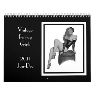 Kalender 2 Vintage Pin-up Meisjes 2011 Jan-Dec