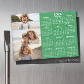 Kalender - 3 foto's - Basic Green White Magnet