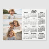 Kalender - 3 foto's - Basic zwart wit magneet (Voorkant)