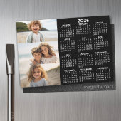 Kalender - 3 foto's - Basic zwart wit magneet