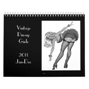 Kalender 4 Vintage Pin-up Meisjes 2011 Jan-Dec