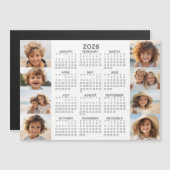 Kalender - 8 foto's - Basic Grey Witte magneet (Voorkant / Achterkant)