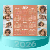 Kalender - 8 foto's Basic Terra Cotta White Magnet