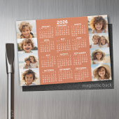 Kalender - 8 foto's Basic Terra Cotta White Magnet