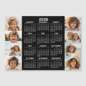 Kalender - 8 foto's - Basic zwart wit magneet (Voorkant)