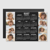 Kalender - 8 foto's - Basis Zwart Wit Magneet (Voorkant / Achterkant)