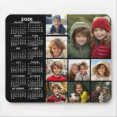Kalender - 9 foto collage - zwart muismat (Voorkant)