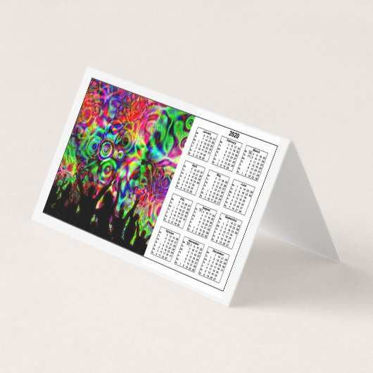 Kalender Abstract Voljaar 2020 Kaart (Voorkant)