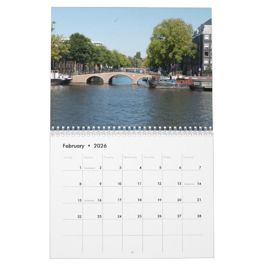 Kalender Amsterdam 2026 (Feb 2026)