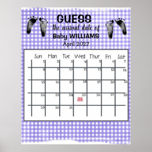 Kalender Baby Voetafdrukken Poster Verjaardag Rade