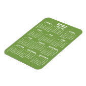 Kalender - Basis Minimaal Groen en Wit Modern Magneet (Linkerzijde)