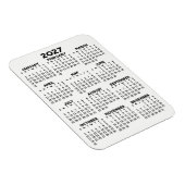 Kalender - Basis Minimaal Zwart en Wit Magneet (Rechterzijde)