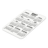 Kalender - Basis Minimaal Zwart en Wit Magneet (Linkerzijde)