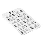 Kalender - Basis Minimaal Zwart en Wit Magneet (Rechterzijde)