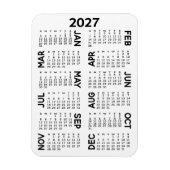 Kalender - Basis Minimaal Zwart en Wit Magneet (Verticaal)