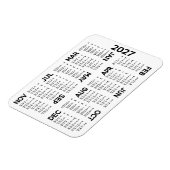 Kalender - Basis Minimaal Zwart en Wit Magneet (Linkerzijde)