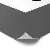 Kalender - Basis Zwart Wit Minimalistisch Poster (Hoek)