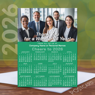 Kalender - Bedankt voor een geweldig jaar - Green  Feestdagenkaart