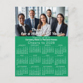 Kalender - Bedankt voor een geweldig jaar - Green  Feestdagenkaart (Voorkant)