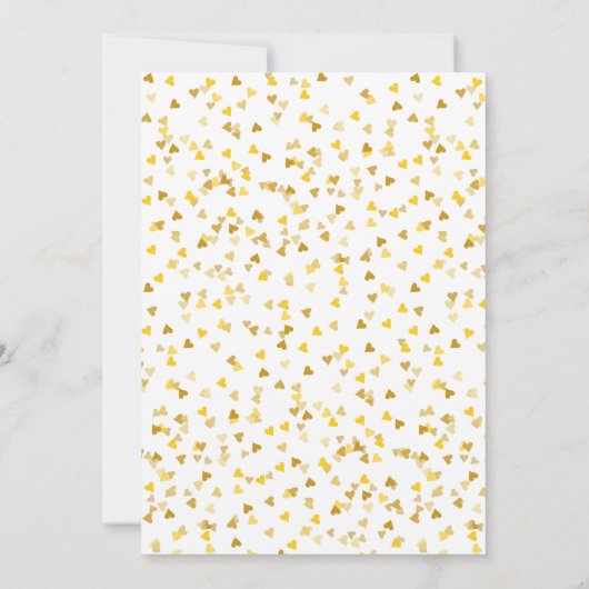 Kalender Bewaar de datum Gold Love Hearts Confetti Save The Date (Achterkant)