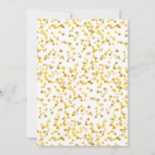 Kalender Bewaar de datum Golden Love Hearts Confet Save The Date (Achterkant)