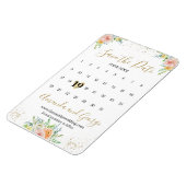 Kalender Bewaar de datum Magneetbloemen en goud Magneet (Linkerzijde)