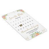 Kalender Bewaar de datum Magneetbloemen en goud Magneet (Rechterzijde)