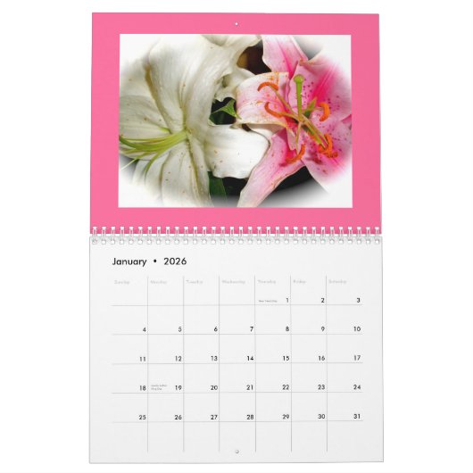 Kalender - Bloemen Afbeeldingen (Jan 2026)