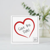 Kalender Box Save the Date Kaart (Staand voorkant)