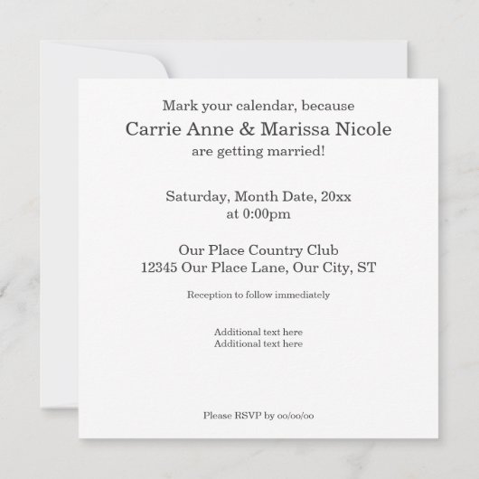 Kalender Box Save the Date Kaart (Achterkant)