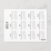 Kalender briefkaart 2014 - inspirerend woorden (Achterkant)