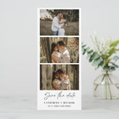 Kalender Bruiloft Fotocabine strip lijst Opslaan T Save The Date (Staand voorkant)