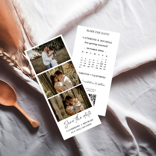 Kalender Bruiloft Fotocabine strip lijst Opslaan T Save The Date
