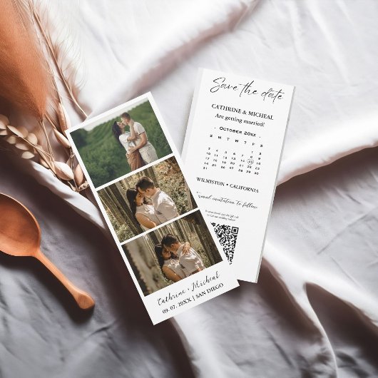 Kalender Bruiloft Fotocabine strip lijst Opslaan T Save The Date