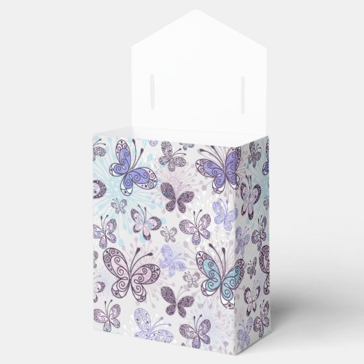 Kalender Butterflies Tent met lint-lintdoos Bedankdoosjes (Geopend)