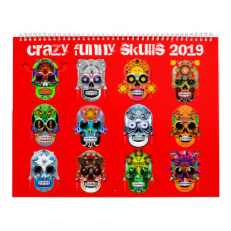 Kalender, Crazy Funny Skulls 2019 Kalender