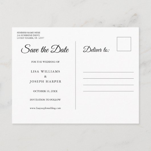 Kalender Cupid Gold Love Heart Save the Date Aankondigingskaart (Achterkant)