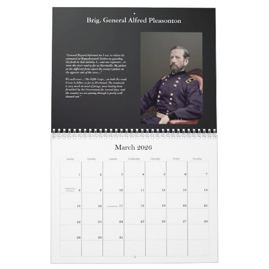 Kalender: De generaals op Fredericksburg Cale Kalender (Mar 2026)