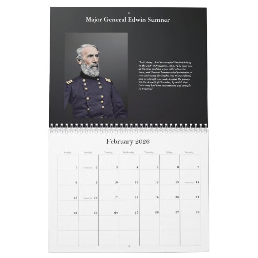 Kalender: De generaals op Fredericksburg Cale Kalender (Feb 2026)