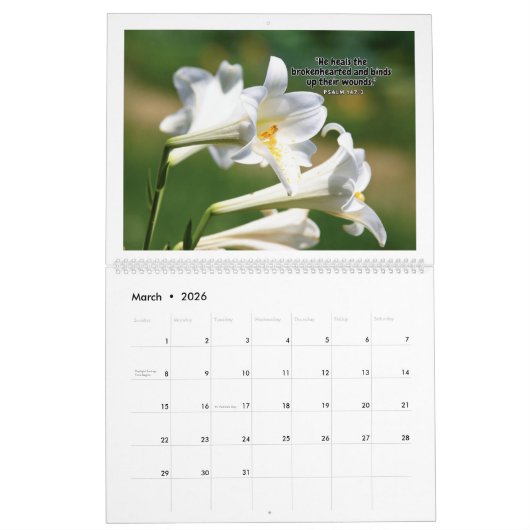 Kalender - De Heer geneest u van depressie. (Mar 2026)