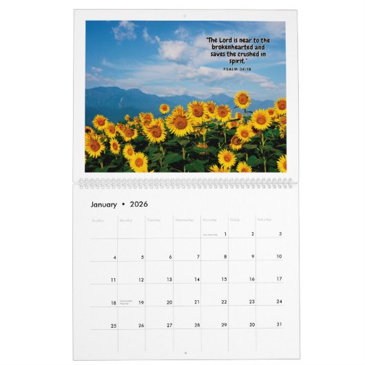 Kalender - De Heer geneest u van depressie. (Jan 2026)