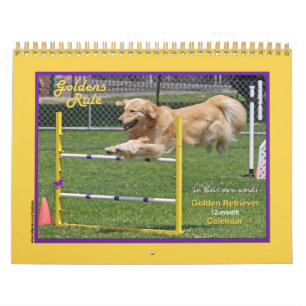 Kalender de van 12 maanden van Goldens van het