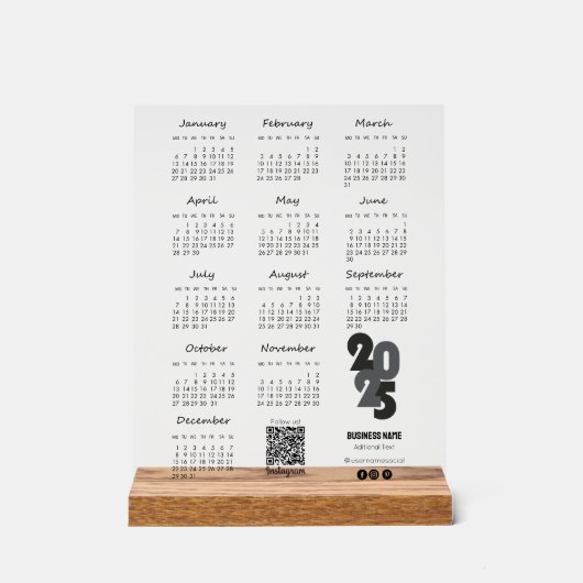 Kalender Deutsch 2025 jaar Kalender Basic Acryl Bord (Voorkant)