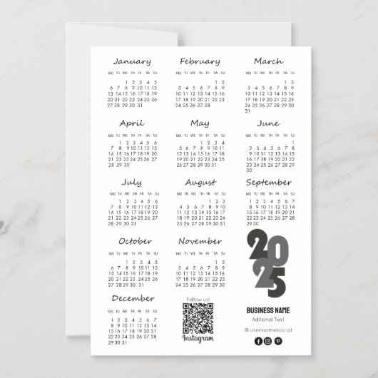 Kalender Deutsch 2025 jaar Kalender Basic Magnetische Uitnodiging (Voorkant)