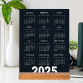 Kalender Deutsch 2025 Jaarlijks Modern Zwart-wit Acryl Bord