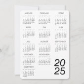 Kalender Deutsch 2025 Kalender Zwart-wit Kaart (Voorkant)