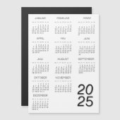 Kalender Deutsch 2025 Kalender Zwart-wit Magnetische Uitnodiging (Voorkant / Achterkant)